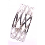 Silver Cubic Cuff Bracelet